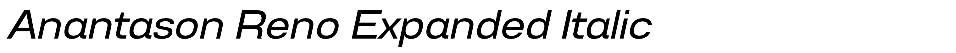 Anantason Reno Expanded Italic